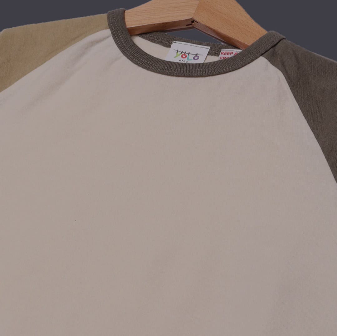 PLAIN LIGHT GREEN & GREEN SLEEVES FULL SLEEVES T-SHIRT