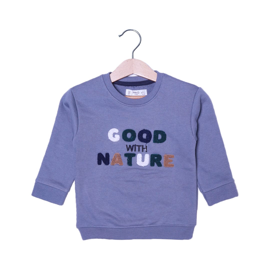 Sweatshirt with Front Embroidery “Good with Nature” – Casual & Stylish