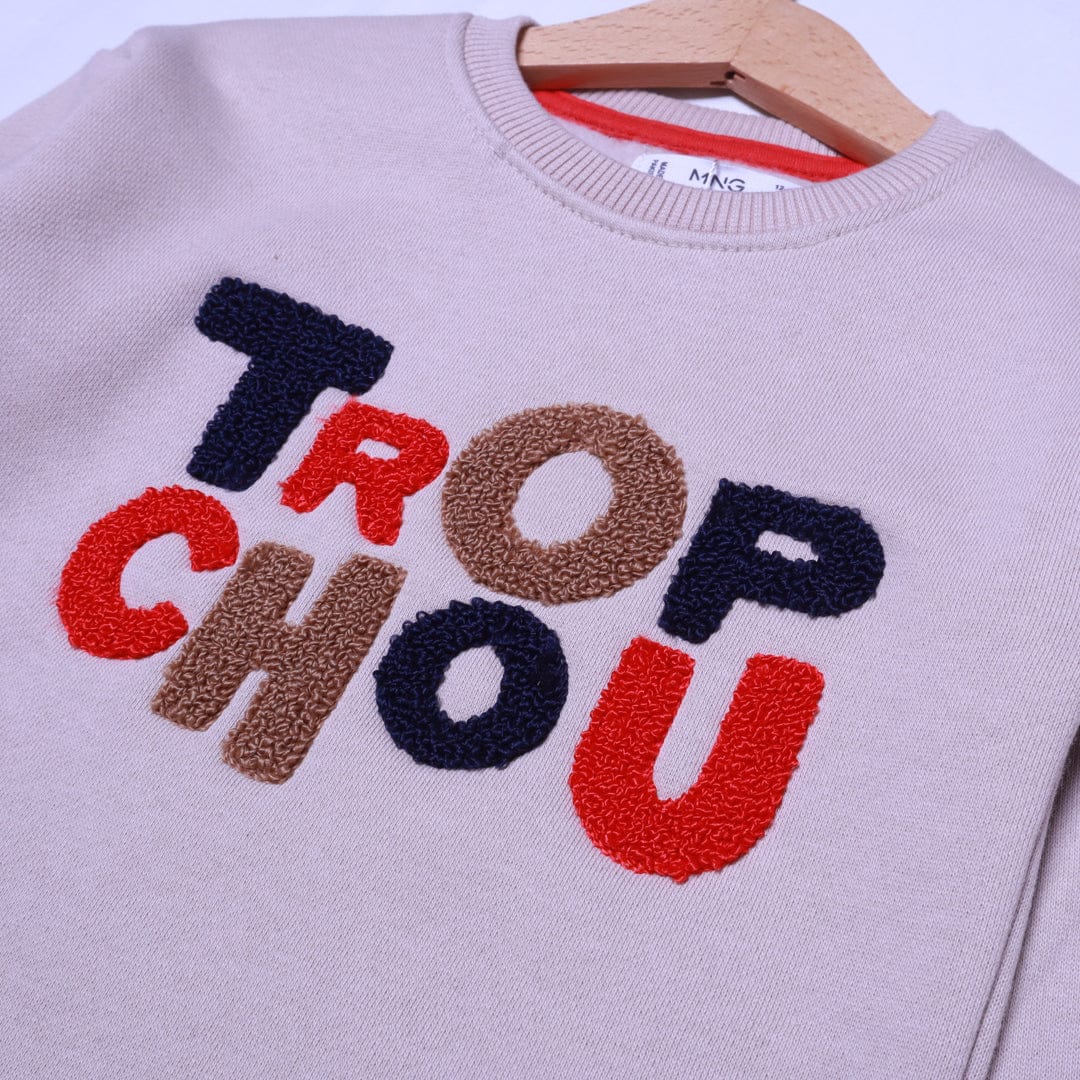 Embroidered Sweatshirt – “Trop Chou”