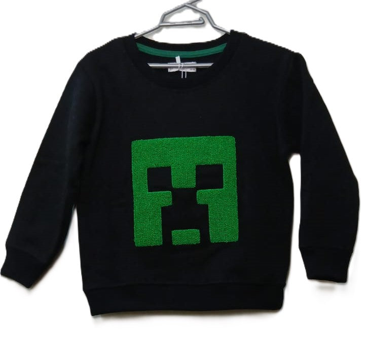 Embroidered Minecraft Sweatshirt – Cozy Gamer Style