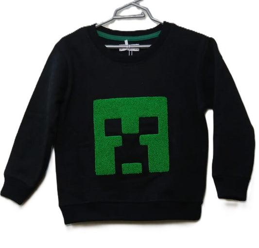 Embroidered Minecraft Sweatshirt – Cozy Gamer Style