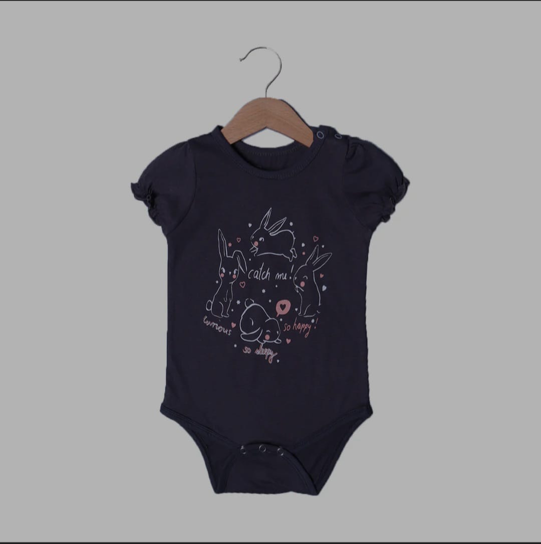 Girls Dark Grey Romper
