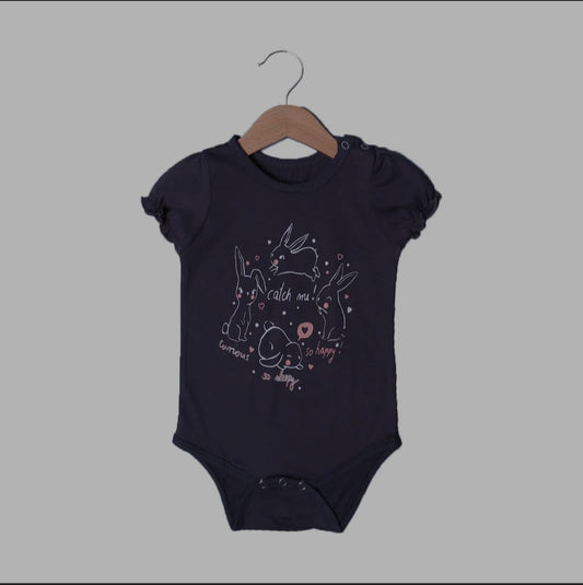 Girls Dark Grey Romper