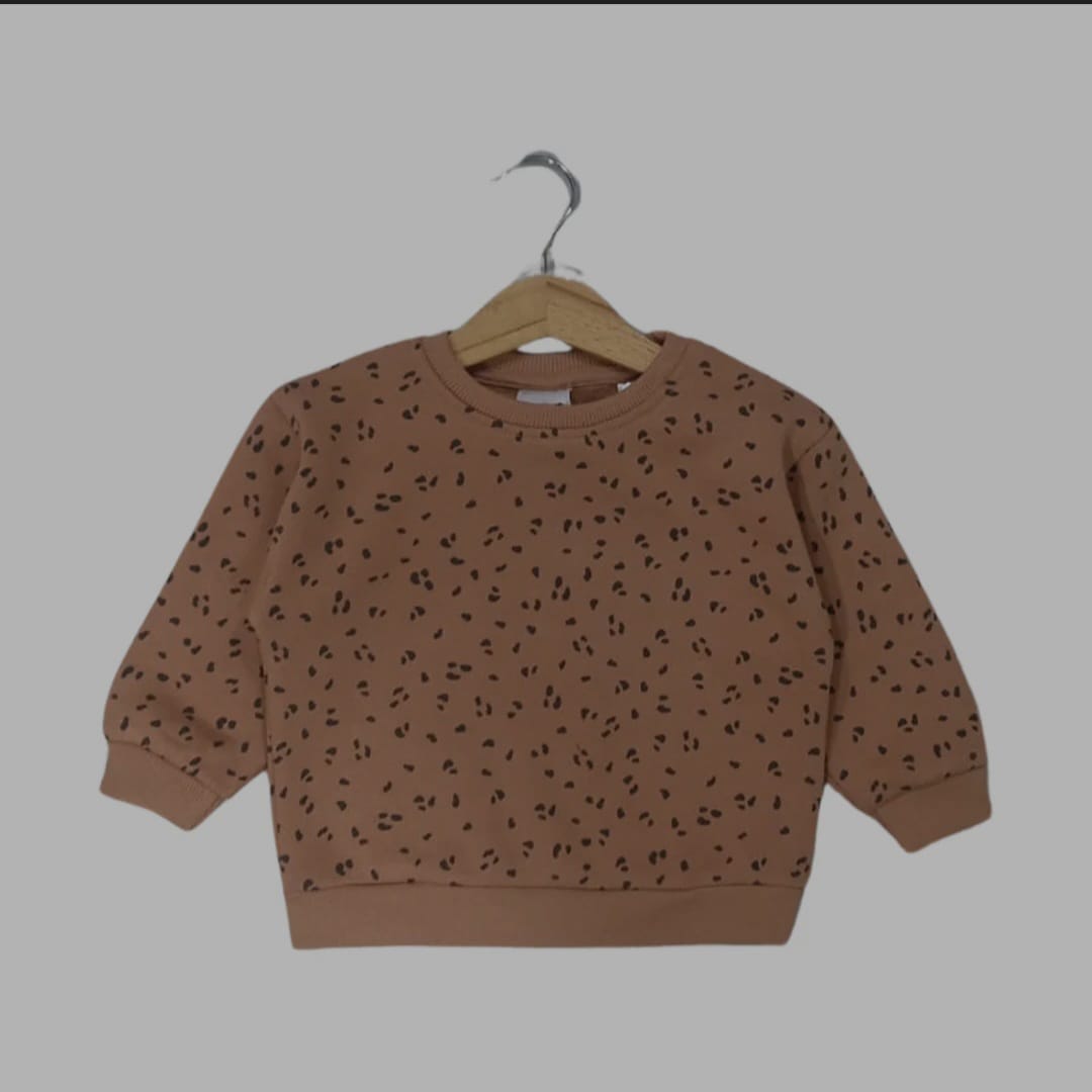 Unisex Brown Fleece Sweatshirt