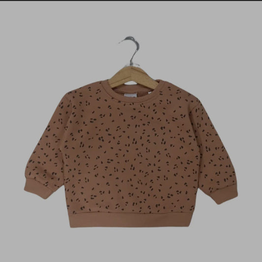 Unisex Brown Fleece Sweatshirt