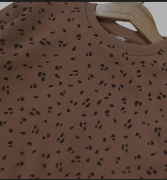 Unisex Brown Fleece Sweatshirt