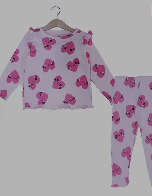 Girls Mid Season Ribbed Fabric Suit