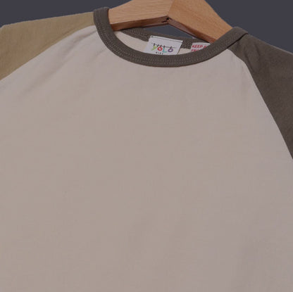 PLAIN LIGHT GREEN & GREEN SLEEVES FULL SLEEVES T-SHIRT