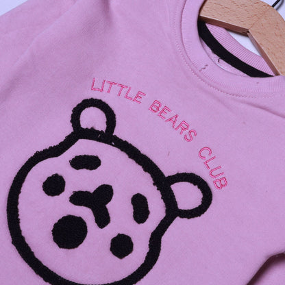 Cozy Sweatshirt with Teddy Print – Cute & Casual