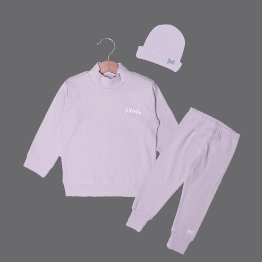 3-Piece Panda Suit – Cap, Sweatshirt & Trouser Set