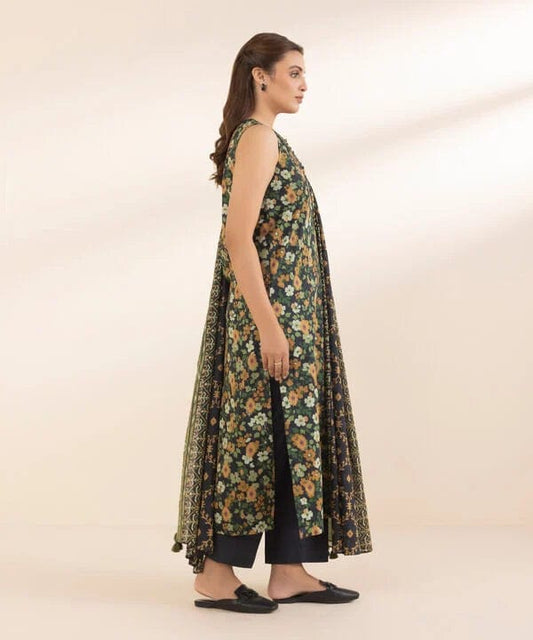 Sapphire Unstitched 2-Piece Lawn Suit – Shirt & Trouser # 0025