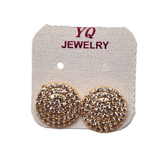 Elegant Round Shaped Earrings with Tiny Stone Detailing – Sparkling Fashion Jewellery